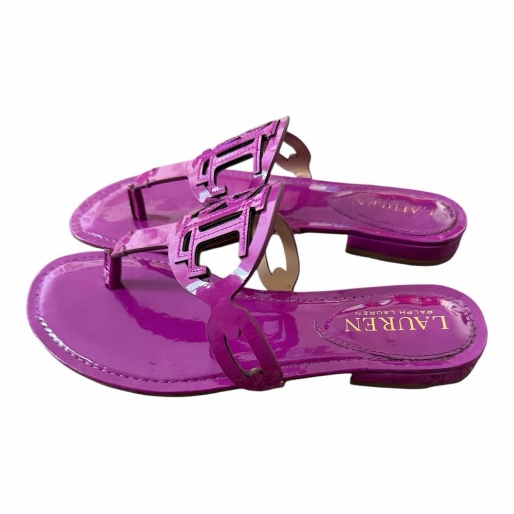 Lauren Ralph Lauren Audrie Thong Sandals Size 6.5 - Picture 2 of 5